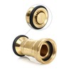 QWORK 1-1/2" NST/NH Brass Fire Hose Spray Nozzle, Heavy Duty