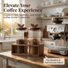 Glass Coffee Canister Set of 2 with Acacia Wood Lids