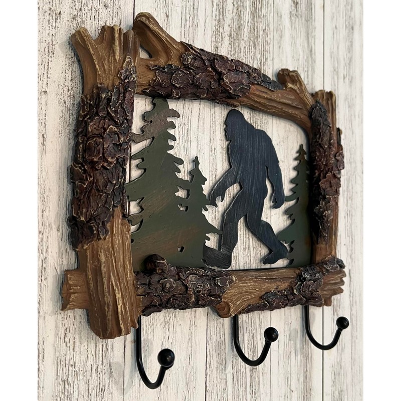 Top Brass Bigfoot Sasquatch Silhouette Wall Mount Key Holder –