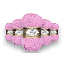 LaVita Yarn CHELLS Hand Knitting Yarn Wool 5 Pieces Pack 100% Acrylic 1 Ball 100 gr 170 mt (0090)