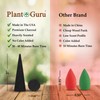 Black Coconut Charcoal Incense Cones 2" TOPFLOW - 60 Pack