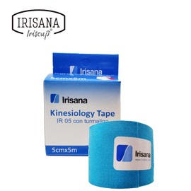 Irisana Sports Tape - Blue - 6.5 x 5 x 6.5 cm - Kinesiology Tape - Neuromuscular Elastic Bandage - Tourmaline - Elastic and Waterproof