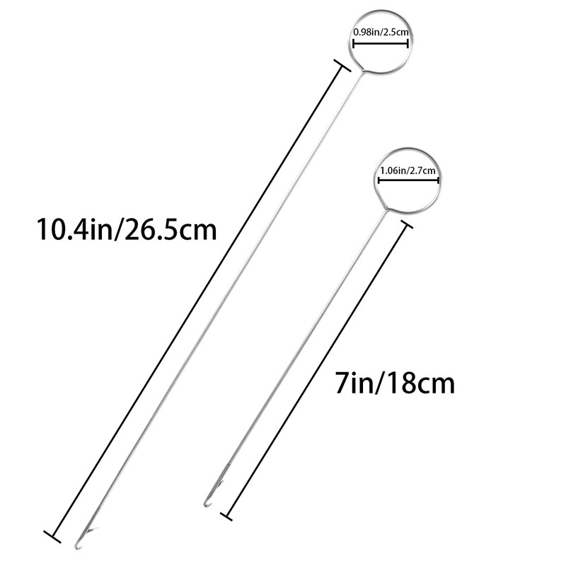 2 PCS Loop Turner Hook with Latch, 10.4" & 7"