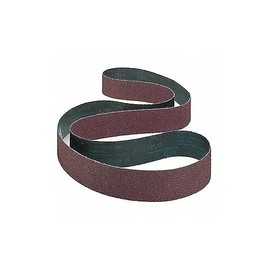 Sanding Belt, Coated, 1/2 in W, 24 in L, 80 Grit, Medium, Ceramic, Orange, Mfr: 7000118435-A