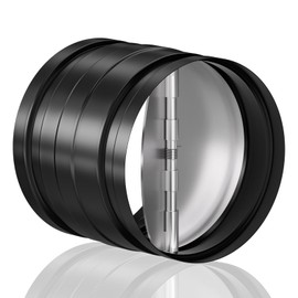 Hon&Guan Backflow Valve DN 100 mm Cooker Hood, Check Valve Made of Reinforced Galvanised Steel with Sealing Rubber for Backflow Prevention for Bathroom, Cooker Hood, Ventilation Pipe, Pipe Fan