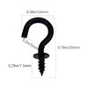 DonLeeving cutefly Mini Screw Hooks 200 Pack 1/2" Screw Hooks