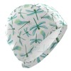 Dallonan Swimming Cap Unisex Adult Swim Cap Blue Dragonflies Polyester