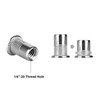 40Pcs 1/4”-20 Rivet Nuts Stainless Steel Threaded Insert Nut 1/4-20UNC