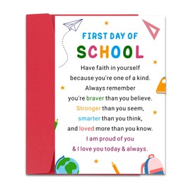 First Day of School Gifts for Kids-Back to School Cards,Kindergarten Preschool Gifts for Girls,Back to School Stuff Card for Students,Off to Collage Gifts for Daughter,Christmas Stocking Stuffers