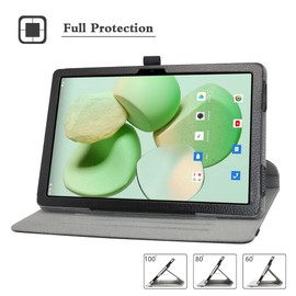 Bige for DOOGEE T10 Rotating Case,DOOGEE T10 Pro Case,360 Degree Rotary Stand with Cute Pattern Cover for DOOGEE T10 /DOOGEE T10S /DOOGEE T10 Pro 10.1" Tablets (2023),Black