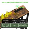 FLORIHOMA 78.7" Behind Couch Table with Fast Charging Station, 7.1"