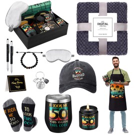 Breling 50th Birthday Gifts for Men Gifts for 50th Birthday 50th Birthday Gift Ideas Gifts for 50 Years Man Gift Box for Men 50th Birthday Gifts for Men, Coworker, Teachers, Friends, Dad