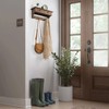 Emfogo Coat Hooks Mounted, Rustic Wood Coat Rack Mount Shelf