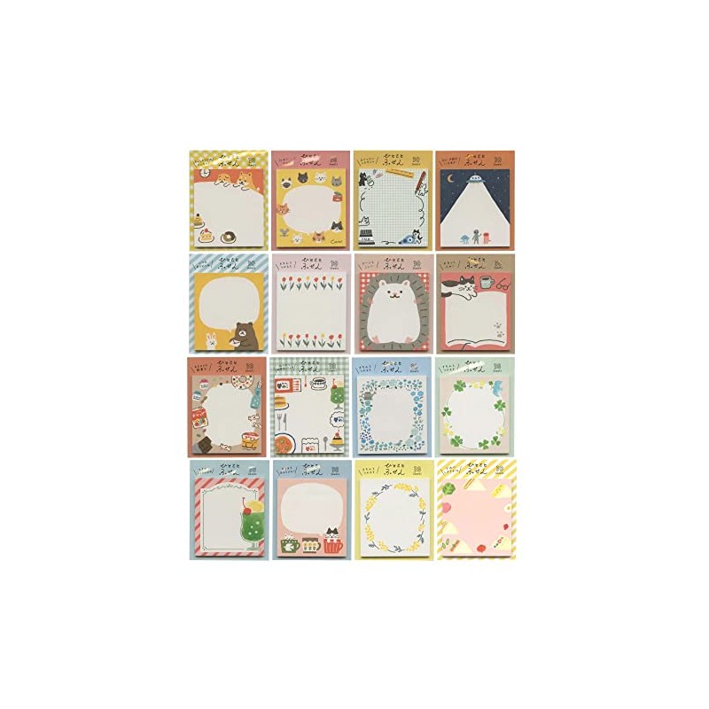 Hitokoto Fusen QF125 30 Sheets (Blue Flowers)