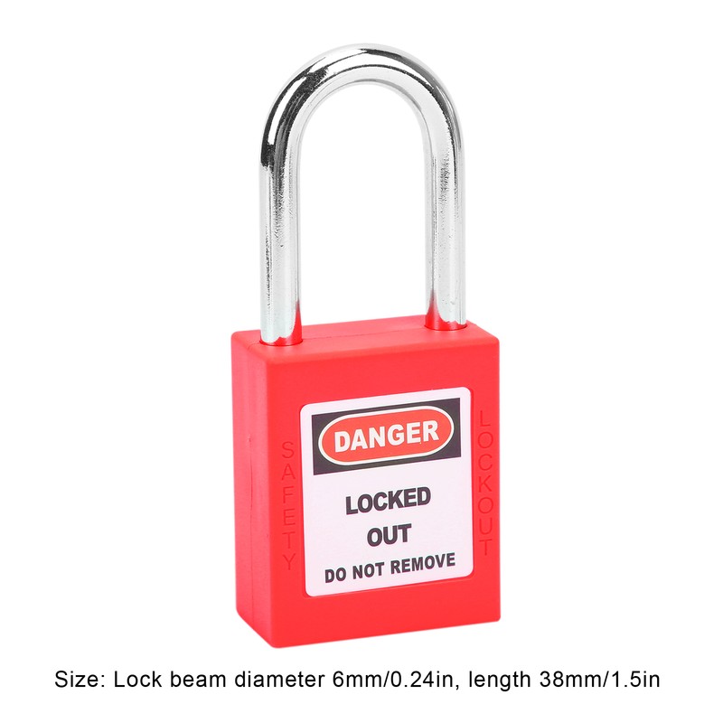 5 Sets 38mm Lockout Lock Insulation LOTO Nylon PA Steel