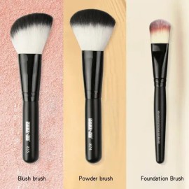 Set de Brochas de Maquillaje Profesional de 22 Piezas para Cara y Ojos con Fibras Suaves                                                              