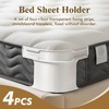 OVECIOPO OVECIOPO Bed Sheet Holder Straps 4-Pack, Invisible Slot Design