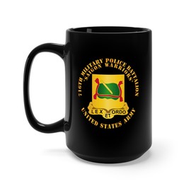 Black Mug 15oz - Army - 716th Military Police Battalion - Saigon Warriors - DUI X 300