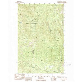 YellowMaps Buck Mountain WA topo map, 1:24000 Scale, 7.5 X 7.5 Minute, Historical, 1989, Updated 1989, 27.2 x 22.2 in - Polypropylene