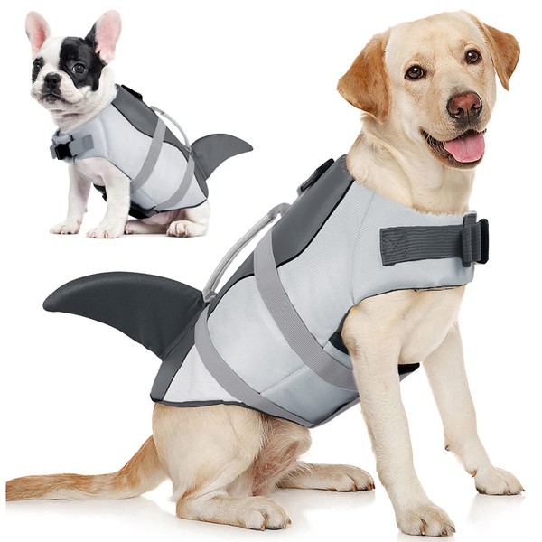 AOFITEE AOFITEE Dog Life Vest, Dog Life Jacket Shark, Ripstop