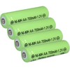 Zsolarigt Rechargeable AA 700mAh Solar Batteries NiMh 1.2V Pre-Charged Double