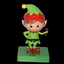 Christmas House Leprechaun SOLAR DANCER ROCKING ELF Shelf Holiday Helper Gnome Window Decoration