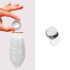 Fancy Sprinkles Premium Edible Glitter, 100% Edible Glitter for Sparkling Food & Drinks No Taste or Texture (4g, Diamond White)