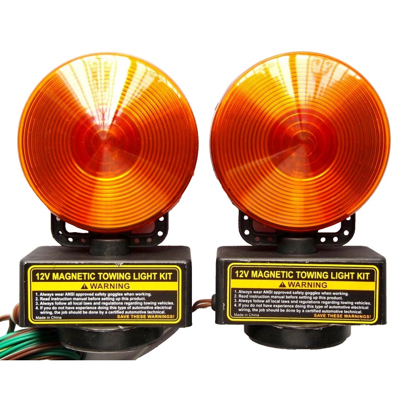 EAGLE KING PRODUCTS 12V Magnetic Towing Trailer Light Kit Amber/Red