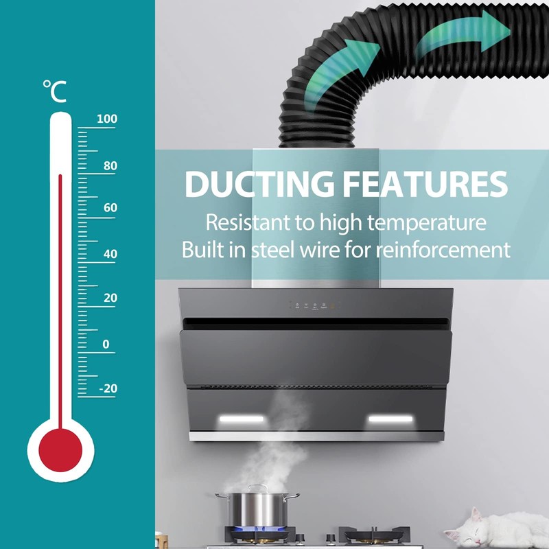 HG Power 3 Inch Air Ducting, 8 Feet Flexible Aluminum