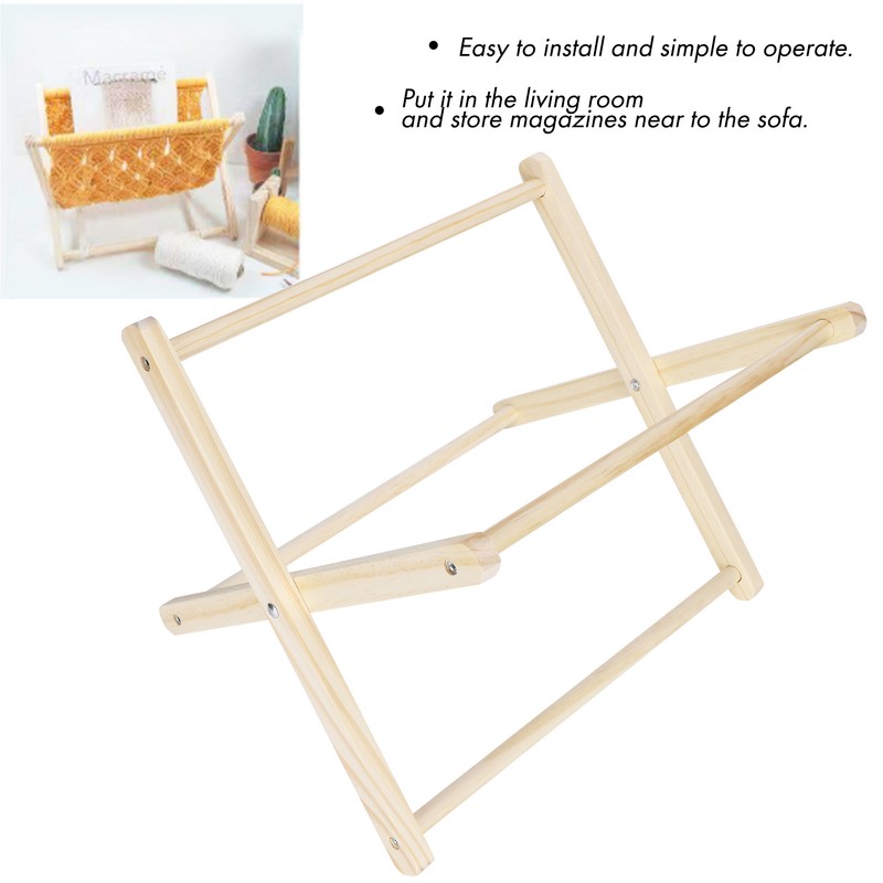 Macrame Magazine Rack Small Bohemian Woven Storage Basket Decoration Book