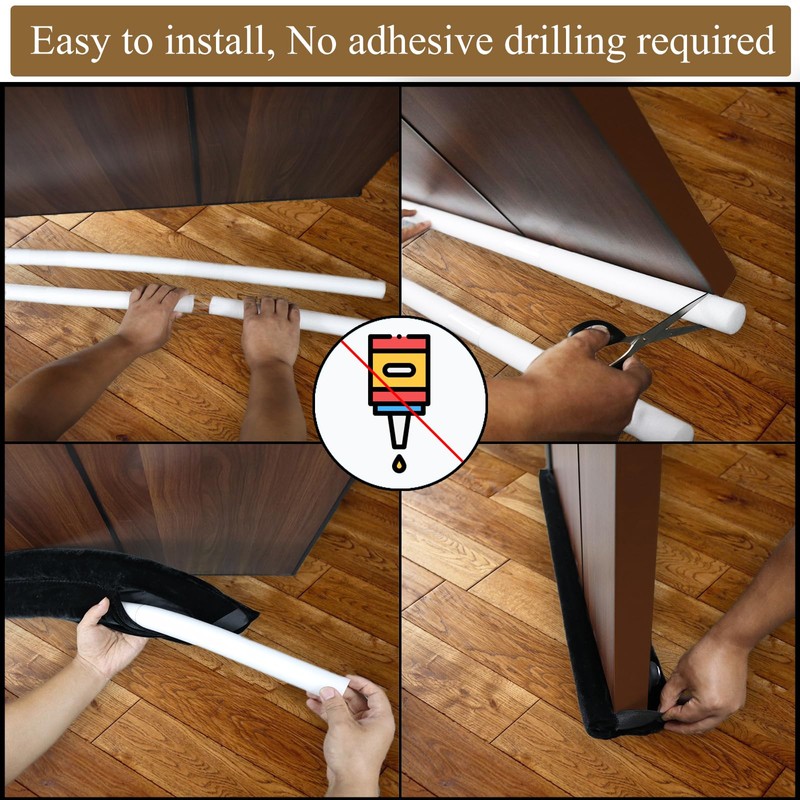Under Door Draft Stopper 32 inch Draft Blocker for Bottom