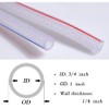 3/4" ID x 1" OD Soft Braided PVC Tubing, Clear