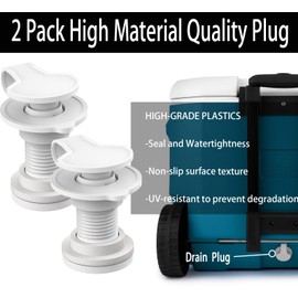 Cooler Drain Plug Replacement for Coleman Coolers-2 Pack 1" Shaft Length Cooler Drain Plug,Leak-Proof Durable Easy to Install