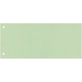 Q Connect Lever Arch KF00518 Dividers, Colour Index Flags Universal Index Strips 10.5 x 24 cm Pack of 100 Green