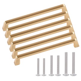 AOKENBAO 8-inch Brass Cabinet pulls Gold Cabinet pulls Gold Cabinet pulls Brass Drawer Pull Brass Hardware for cabinets Gold Cabinet knobs（Product Weight 125g）