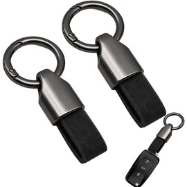 Llavero para Auto Hombre, Llaveros de Acero y Cuero Desmontable 2 Piezas, Práctico Keychain para Llaves de Coche, Moto y Gadgets