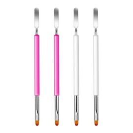 4 Pieces Of Double-Head Manicure Tools, Nail Smudge Brush, Multi-Function Manicure Brush, Diy Manicure Accessories.