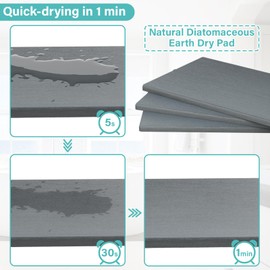 Kitchen Sink Caddy Sponge Holder - Instant-Dry Kitchen Sink Organizer with Brush Holder - Waterproof Soap Dispenser Non-Slip Countertop Organizer Sink Accessories Storage for Kitchen Bathroom Black