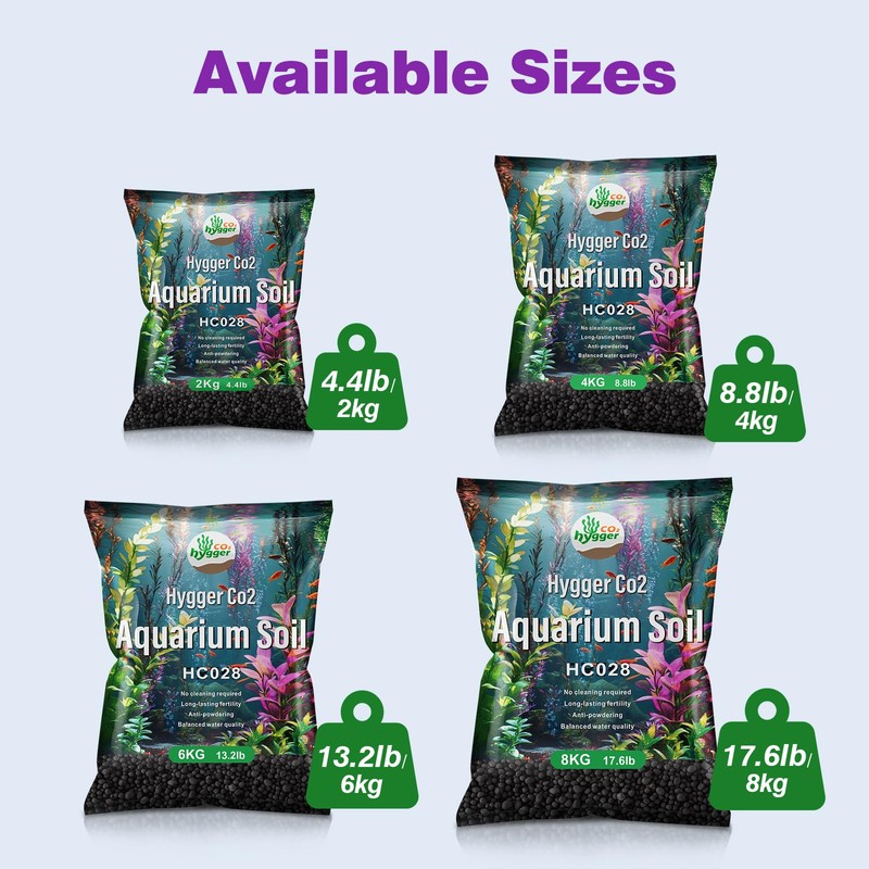 Hygger CO2 Upgraded Aquarium Soil Water Grass Mud, Ideal for