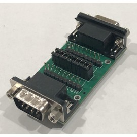 RS232 Breakout Board, DB9 Serial Port Adapter, 9-Pin Male/Female Connectors