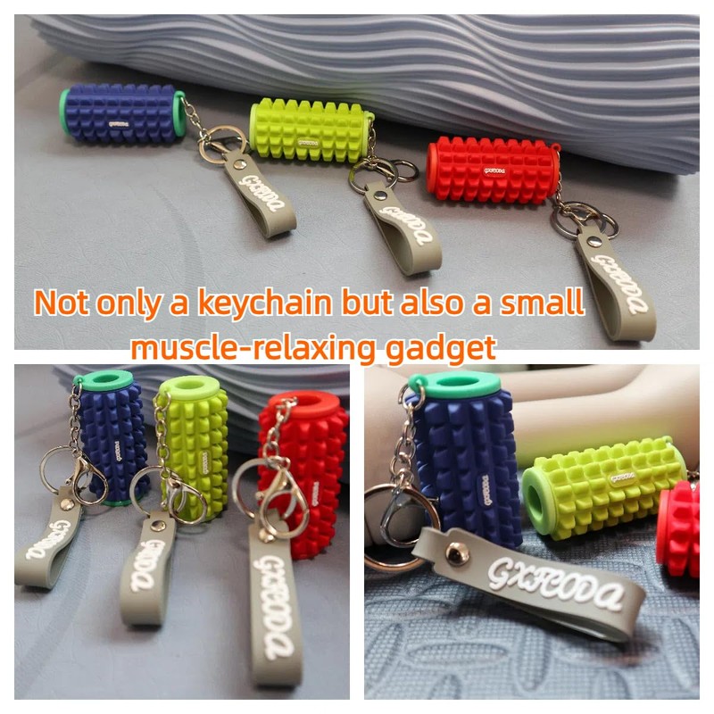 GXFCODA Gym Keychain Foam Roller Design Durable Compact Yoga/Fitness Accessory