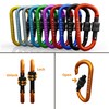 MyIdeaz Carabiner with spring-loaded gate, D shape carabiner set, 80