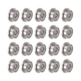uxcell F682ZZ Flanged Ball Bearing 2mmx5mmx2.3mm Double Shielded Chrome Steel Deep Groove Bearings 20pcs