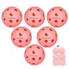 Amoswiz Indoor Pickleball Balls, 6 Pack of 26 Holes Pickleballs,