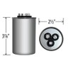 Carrier/Bryant/Payne HC98JA052D Replacement - 50 + 7.5 uf/Mfd 370/440 VAC