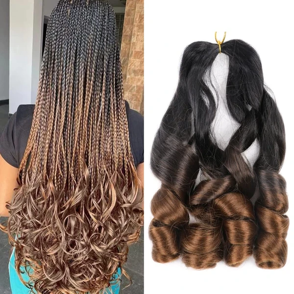 JVILO Loose Wave Spiral Curl Crochet Hair French Curl Braiding