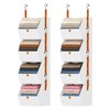 DIMJ Hanging Closet Organizer - 4 Tier Collapsible Hanging Shelves