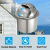 PATIKIL 3" Round Soffit Air Vents, 304 Stainless Steel Louver
