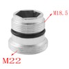 LQ Industrial M18.5-M22 Male Adapter Kitchen Bath Fixture Silver Copper