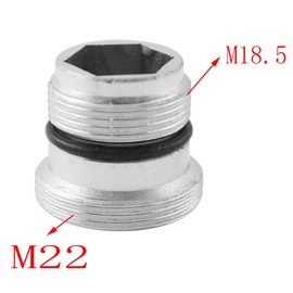 LQ Industrial M18.5-M22 Male Adapter Kitchen Bath Fixture Silver Copper Outlet Converter with O Ring Suitable for Faucets